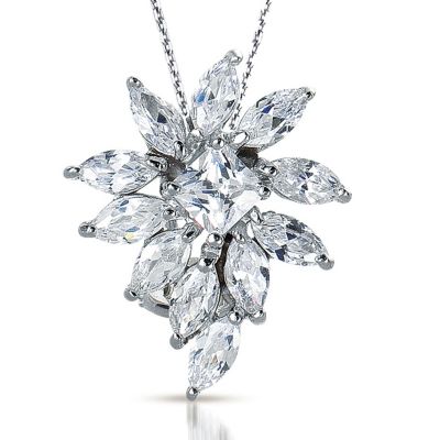 Sterling Silver Bursting Star Design Pendant