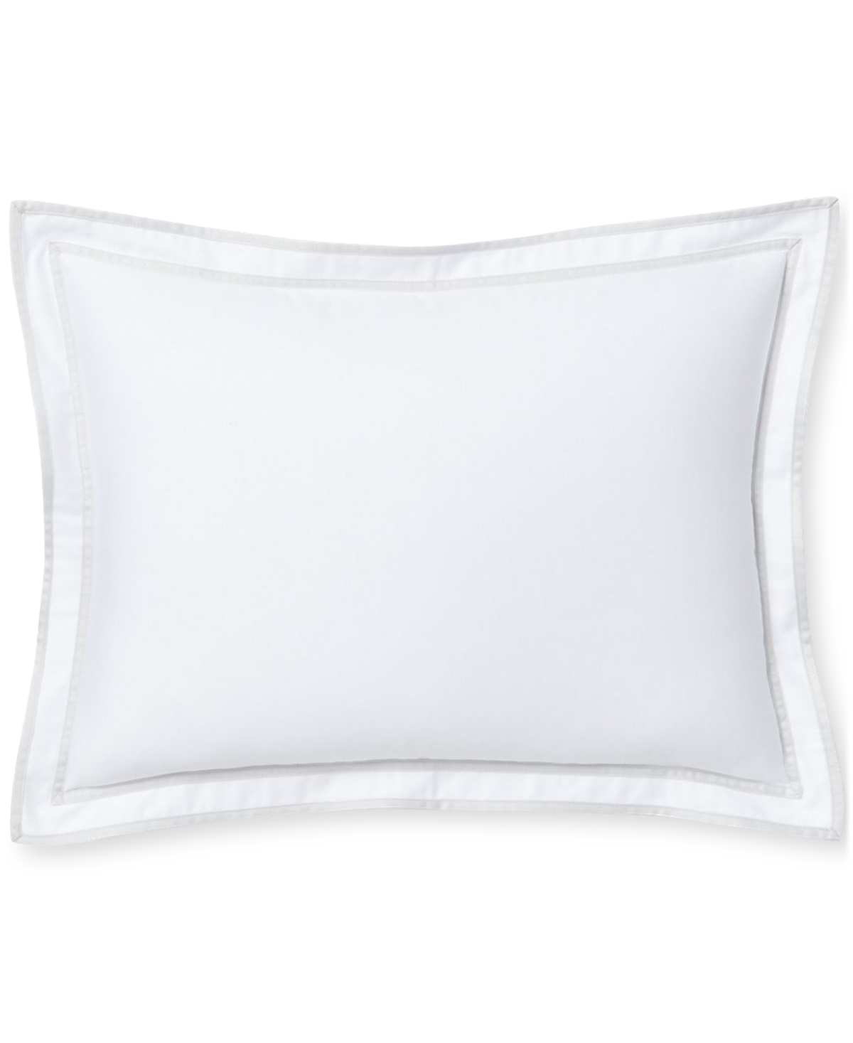 Lauren Ralph Lauren Spencer Sateen Border Decorative Pillow, 12" X 16" In Soft Grey