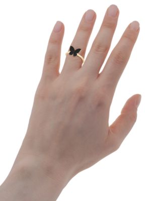 Diamond Butterfly Ring (1/6 ct. t.w.) in 14k Gold, Created for Macy's (Also Available in Black Diamond)