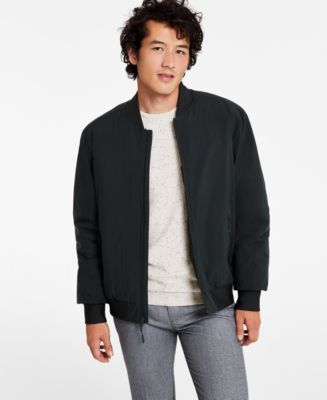 DKNY Men's Stretch Zip-Front Zip-Pocket Bomber Jacket - Macy's