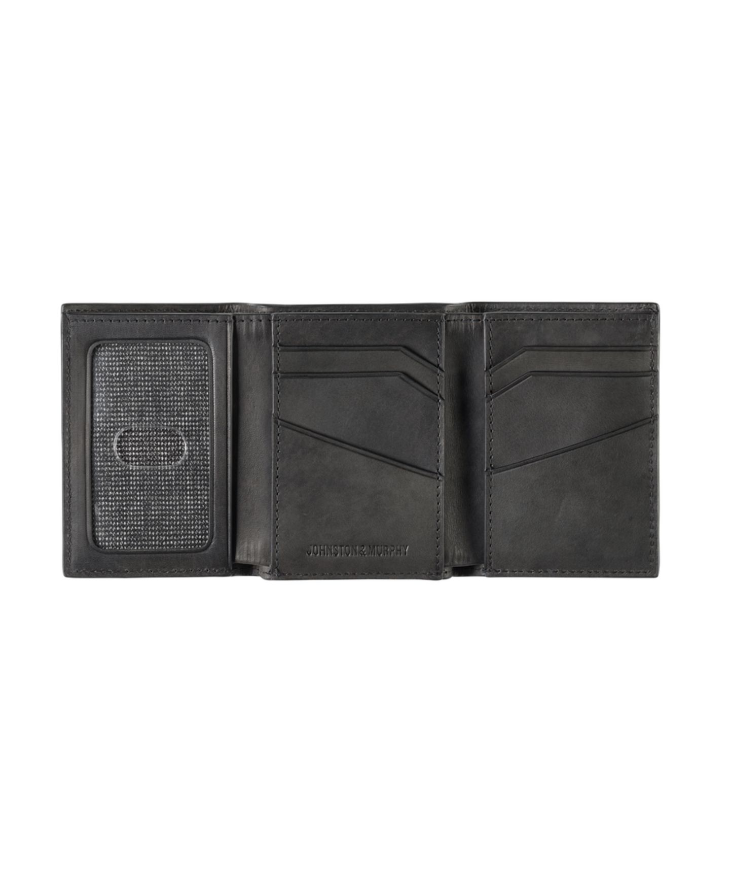 Мужской кошелёк Johnston & Murphy Rhodes Trifold Wallet, цвет: Чёрный кожаный — фото 3