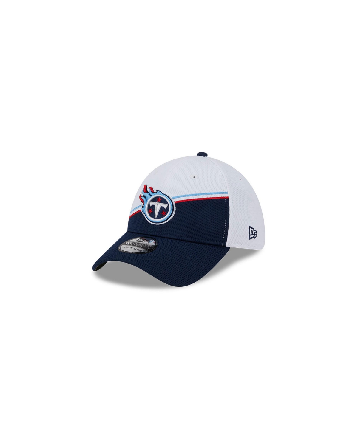 New Era Youth White/navy Tennessee Titans 2023 Sideline 9twenty Adjustable Hat In White,navy