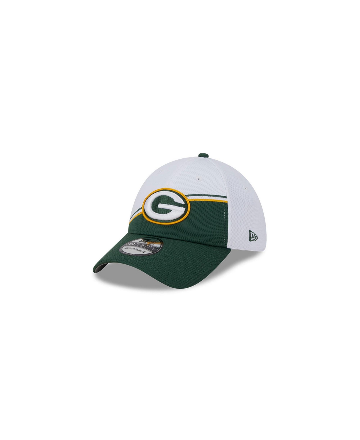 Shop New Era Men's  White, Green Green Bay Packers 2023 Nfl Sideline 39thirty Flex Hat In White,green