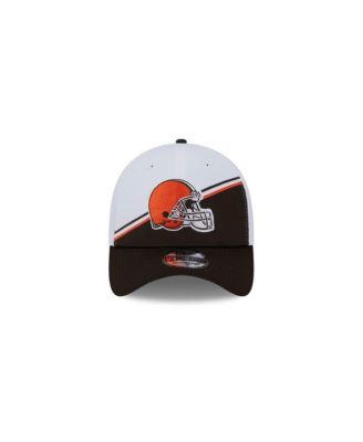 Men's White, Brown Cleveland Browns 2023 NFL Sideline 39THIRTY Flex Hat