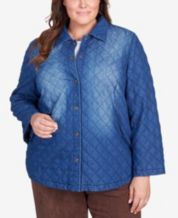 Macys plus size jean sale jacket