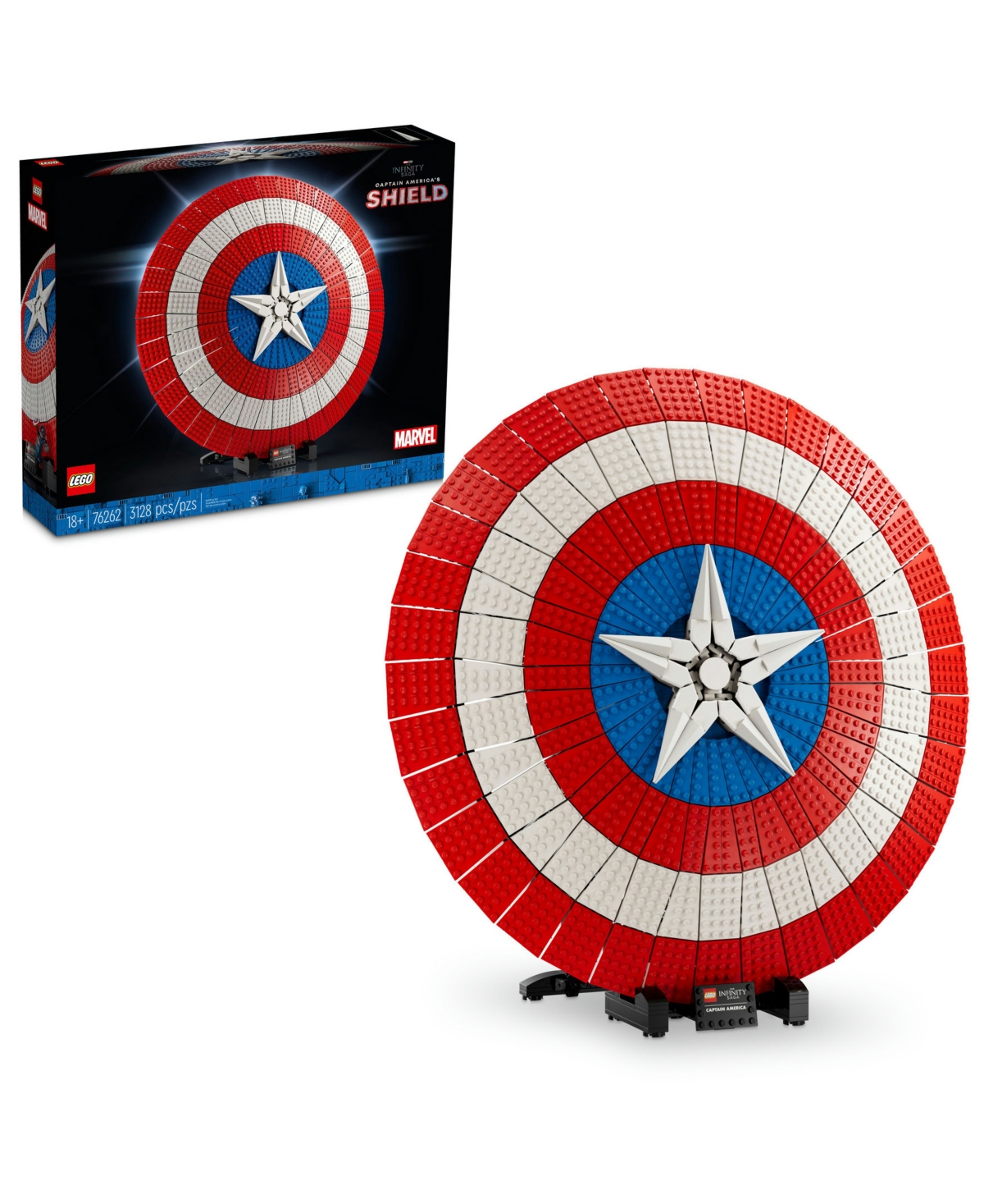 Lego Super Heroes Marvel 76262 Toy Captain America Shield Building Set In Multicolor