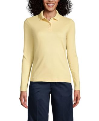 Women's Long Sleeve Feminine Fit Interlock Polo Shirt
