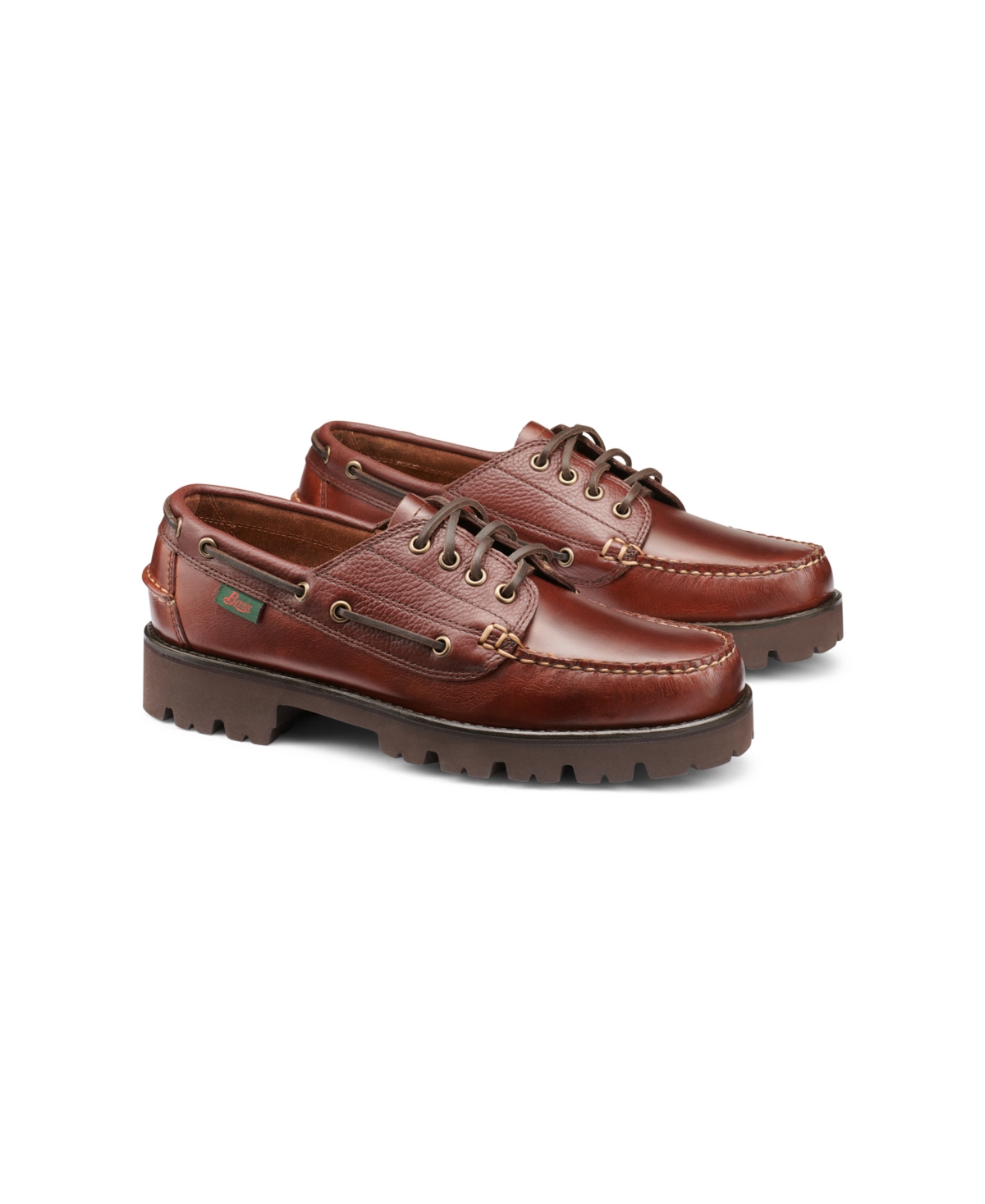 G.h. Bass & Co. G.h.bass Men's Ranger Super Lug Camp Moc Hand Sewn Boat Shoes In Brown