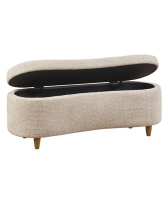 Bailey 48"W Boucle Flip Top Storage Bench