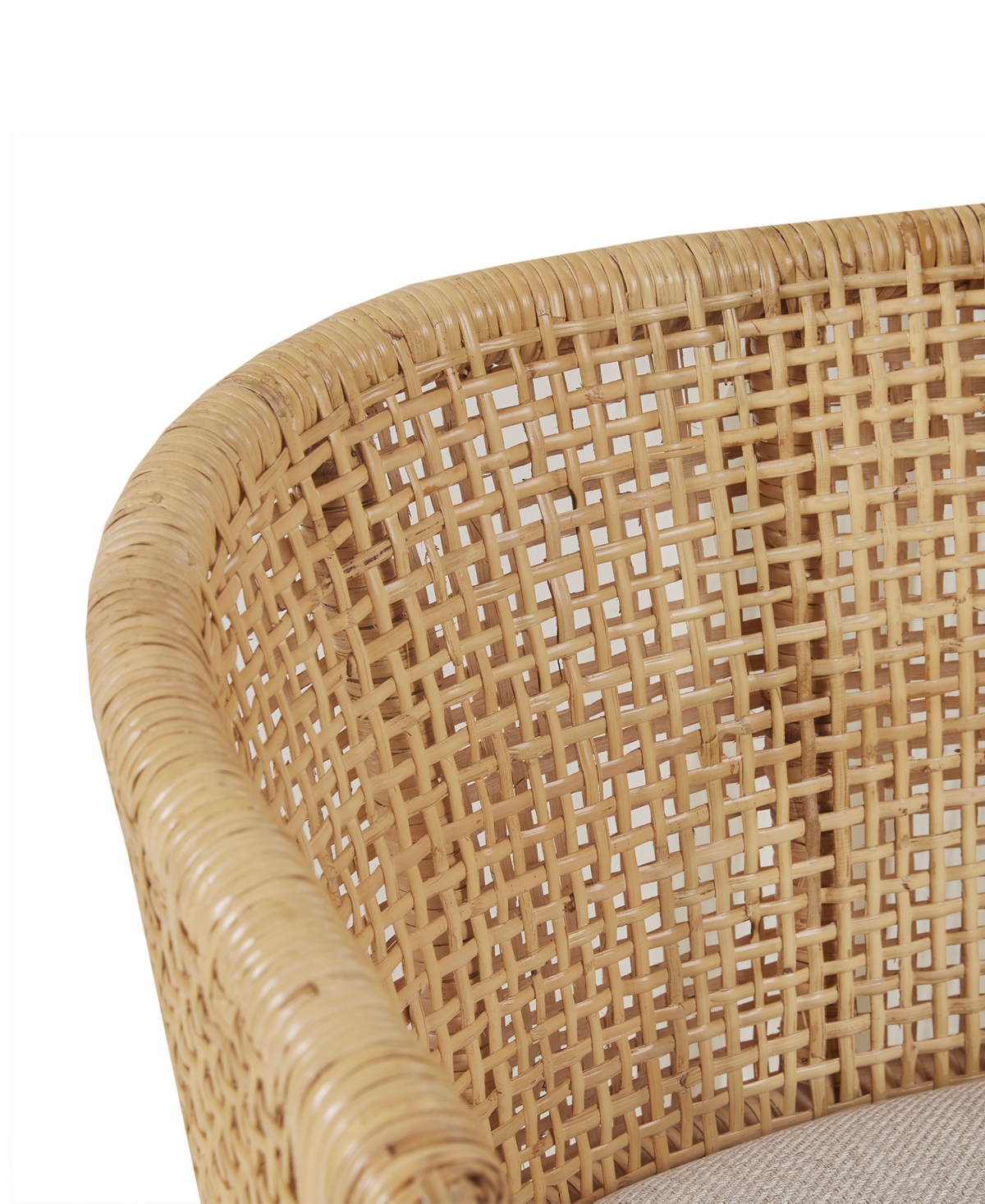 Martha Stewart Collection Playa 25" High Handcrafted Rattan Counter Stool In Natural