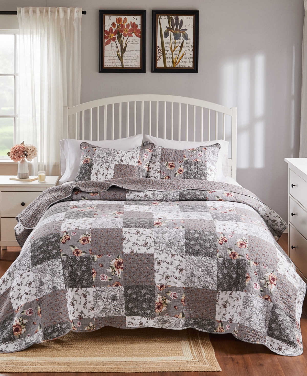 Greenland Home Fashions Giulia 3-Pc. Quilt Set, Full/Queen