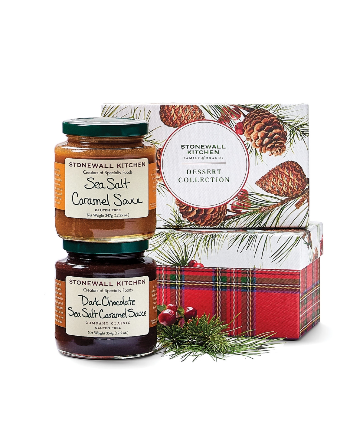Stonewall Kitchen Holiday Dessert Sauce Collection Gift Box, 2 Piece Set