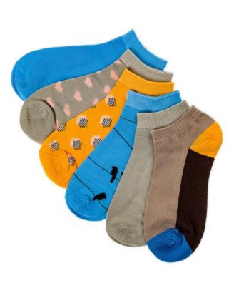 Women's Fuchsia Daffodil Ankle Socks 6 Pack