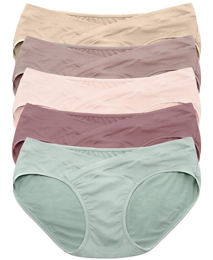 Kindred Bravely - Under-the-Bump Bikini Underwear Neutrals  (5-Pack)Maternity/Postpartum