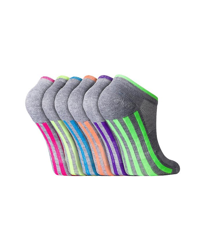 Gallery Seven Women's Multicolor NoShow Sports Socks 6 Pack Macy's