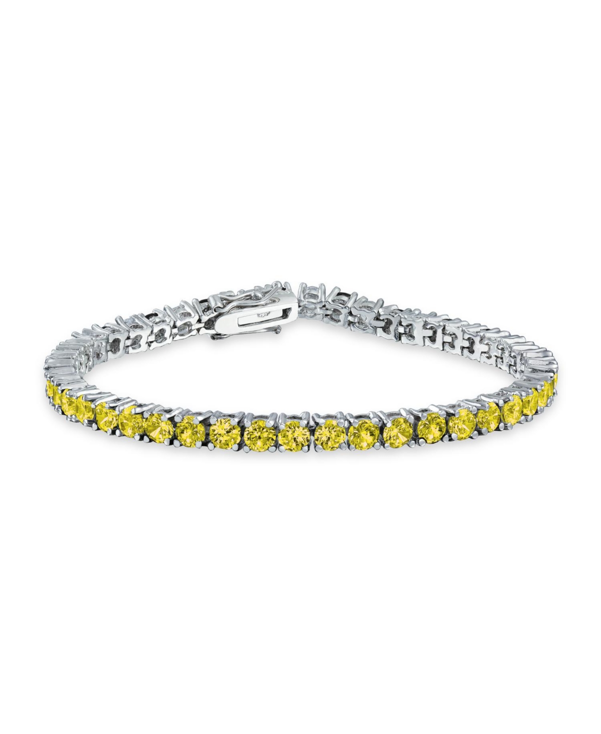 Bling Jewelry 12 Ctw 4 Prong Basket Set Solitaire Round Cubic Zirconia Cz Tennis Bracelet For Women Prom