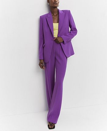 MANGO Women's Buttons Detail Suit Blazer - Macy's