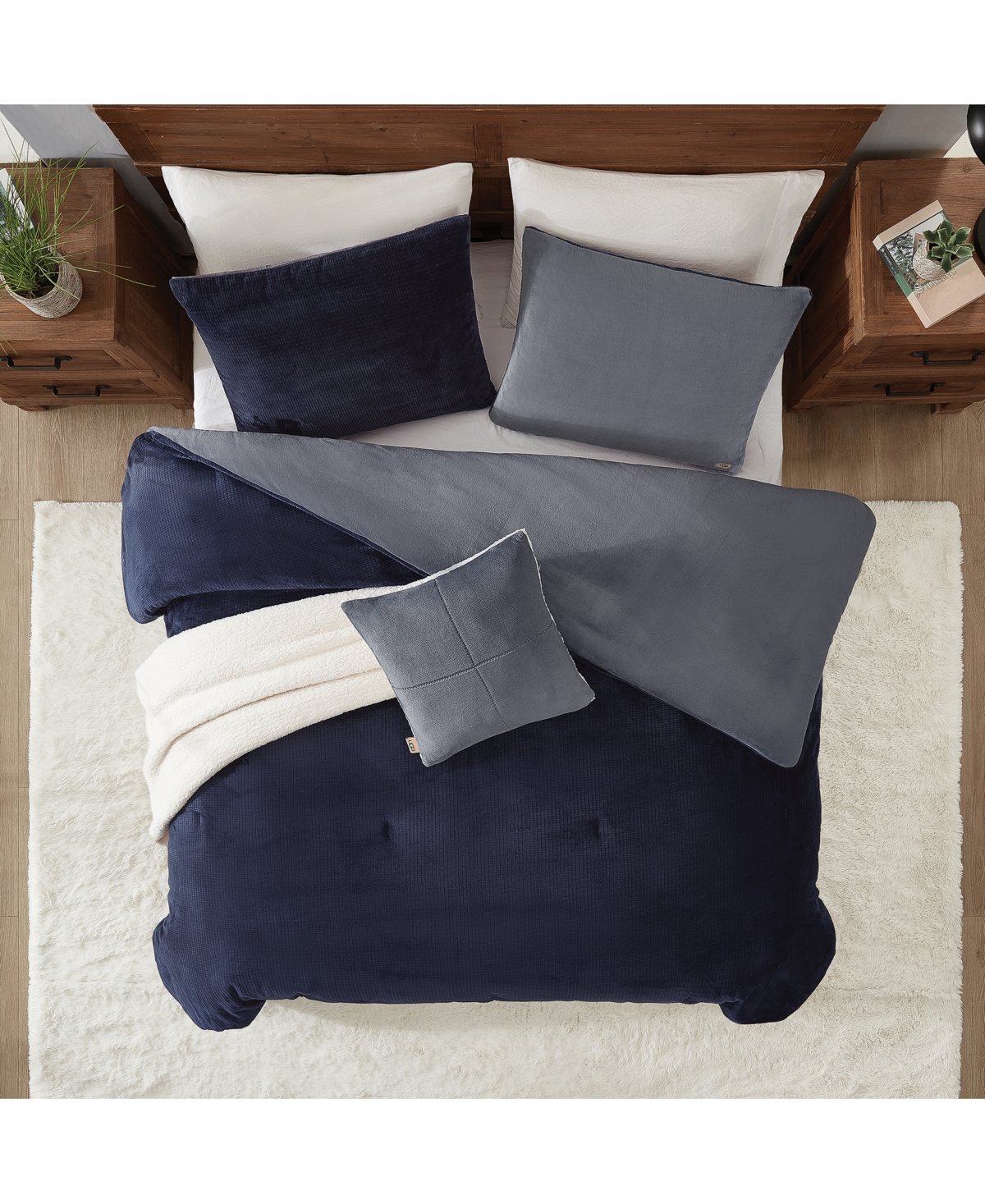 Ugg Brody Reversible 5-pc. Comforter Set, King In Blue