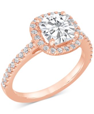 Badgley Mischka Certified Lab Grown Diamond Halo Engagement Ring (2-1/2 ct. t.w.) in 14k Gold - Rose Gold