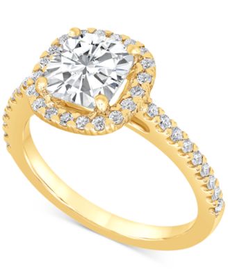 Badgley Mischka Certified Lab Grown Diamond Halo Engagement Ring (2-1/2 ct. t.w.) in 14k Gold - Yellow Gold