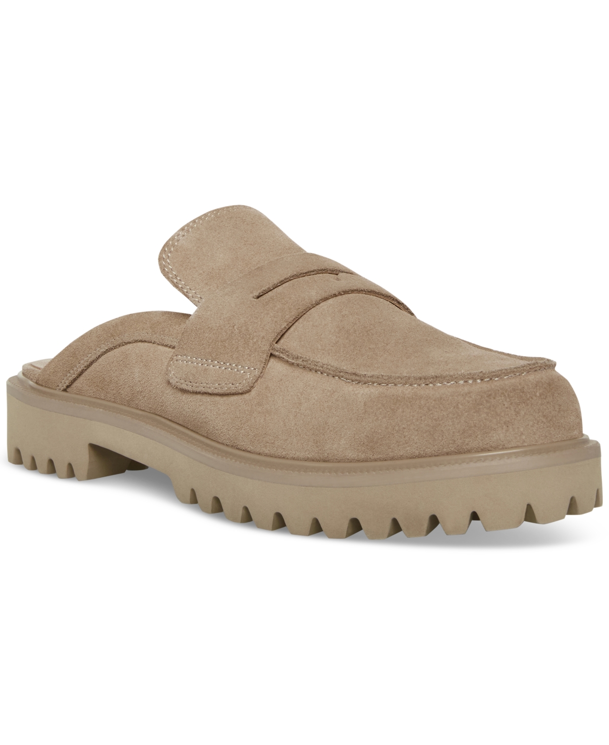 Women's Fever Slip-On Penny Loafer Mule Flats - Sand Suede