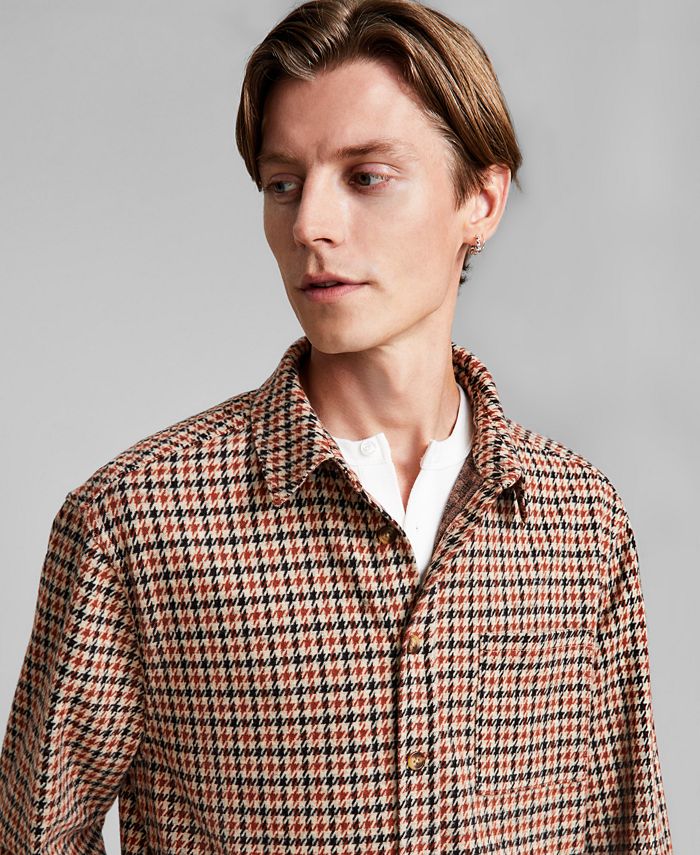 YOUTH Hadley Vintage Long Sleeve Button Down-Harper Houndstooth Cream
