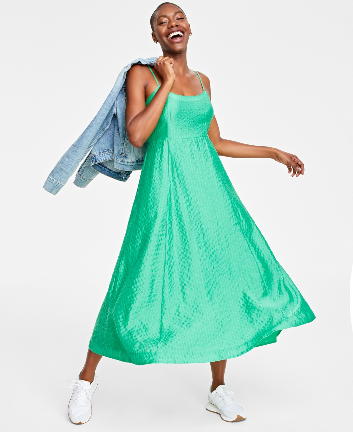 On 34th Women's Scoop-neck Sleeveless Maxi Dress, Created For Macy's In Bright Green