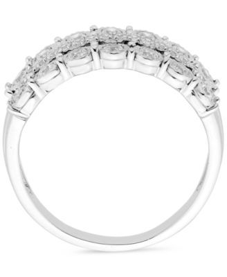 Diamond Three Row Anniversary Band (1/2 ct. t.w.) in 14k White Gold or 14k Gold
