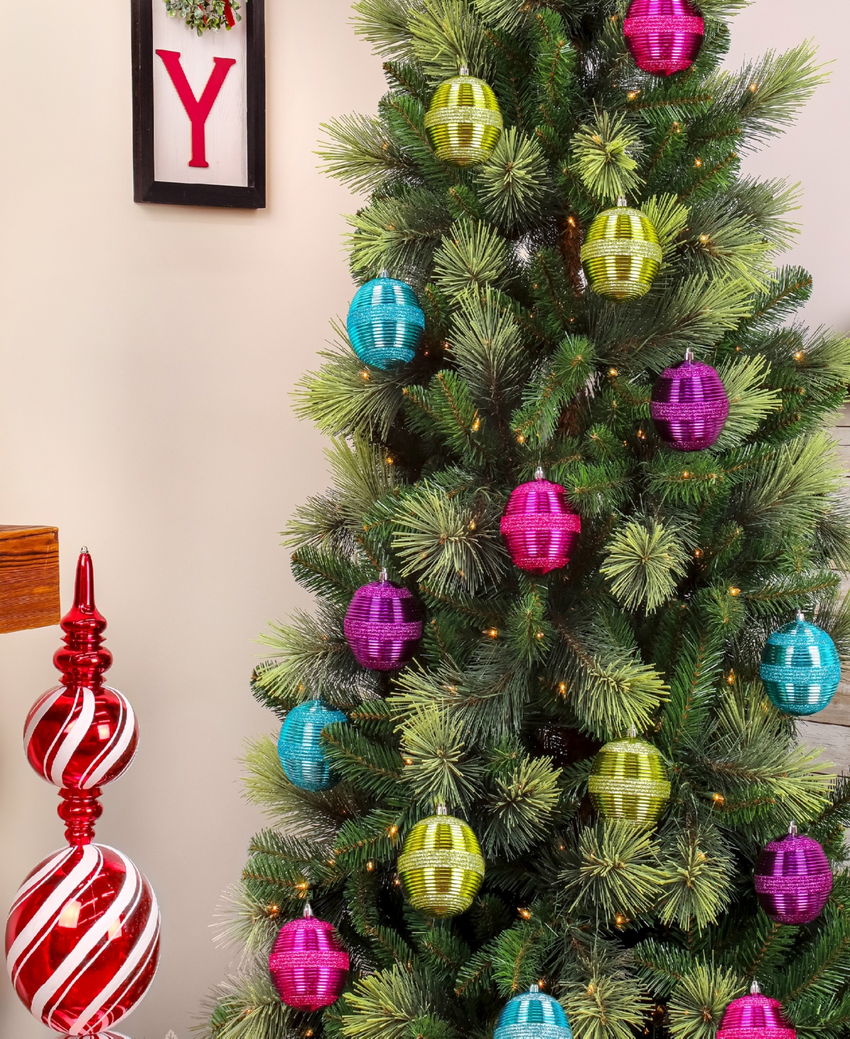National Tree Company First Traditions 4 Piece Shatterproof Swirling Ornaments
