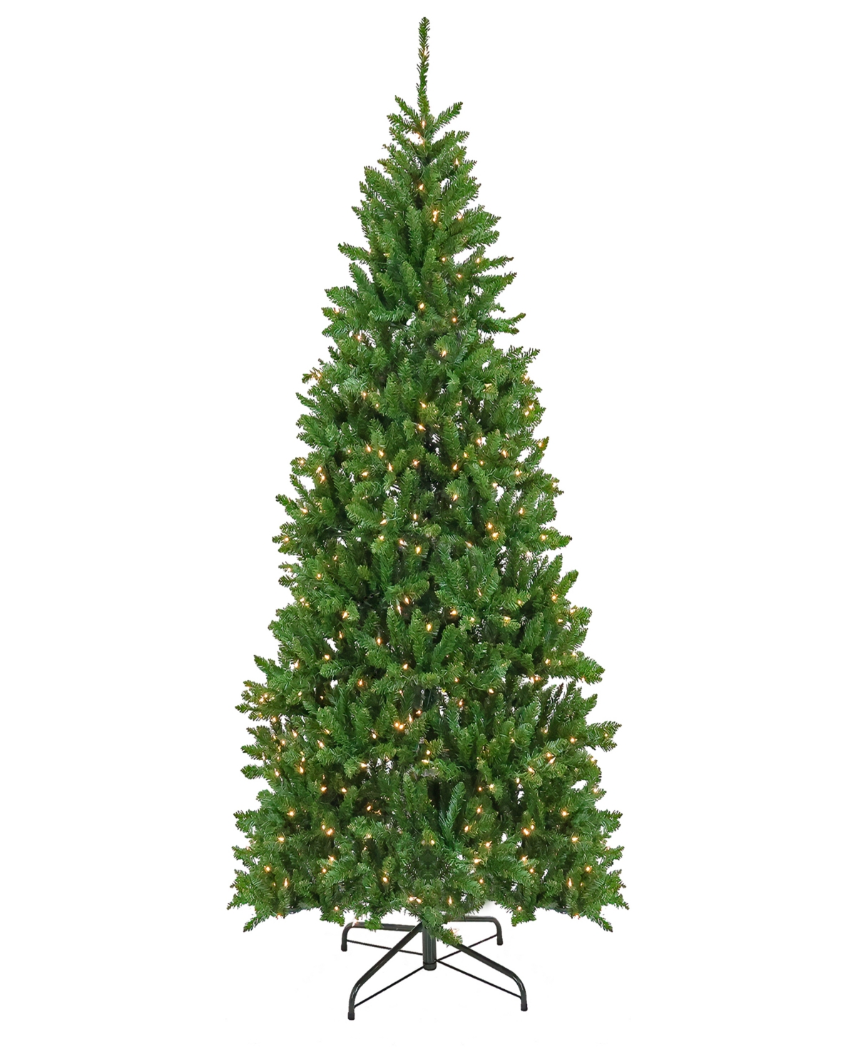 National Tree Company 7.5' Pre-lit Artificial Chesterfield Spruce Hinged Tree, 600 Clear Lights- Ul In Green