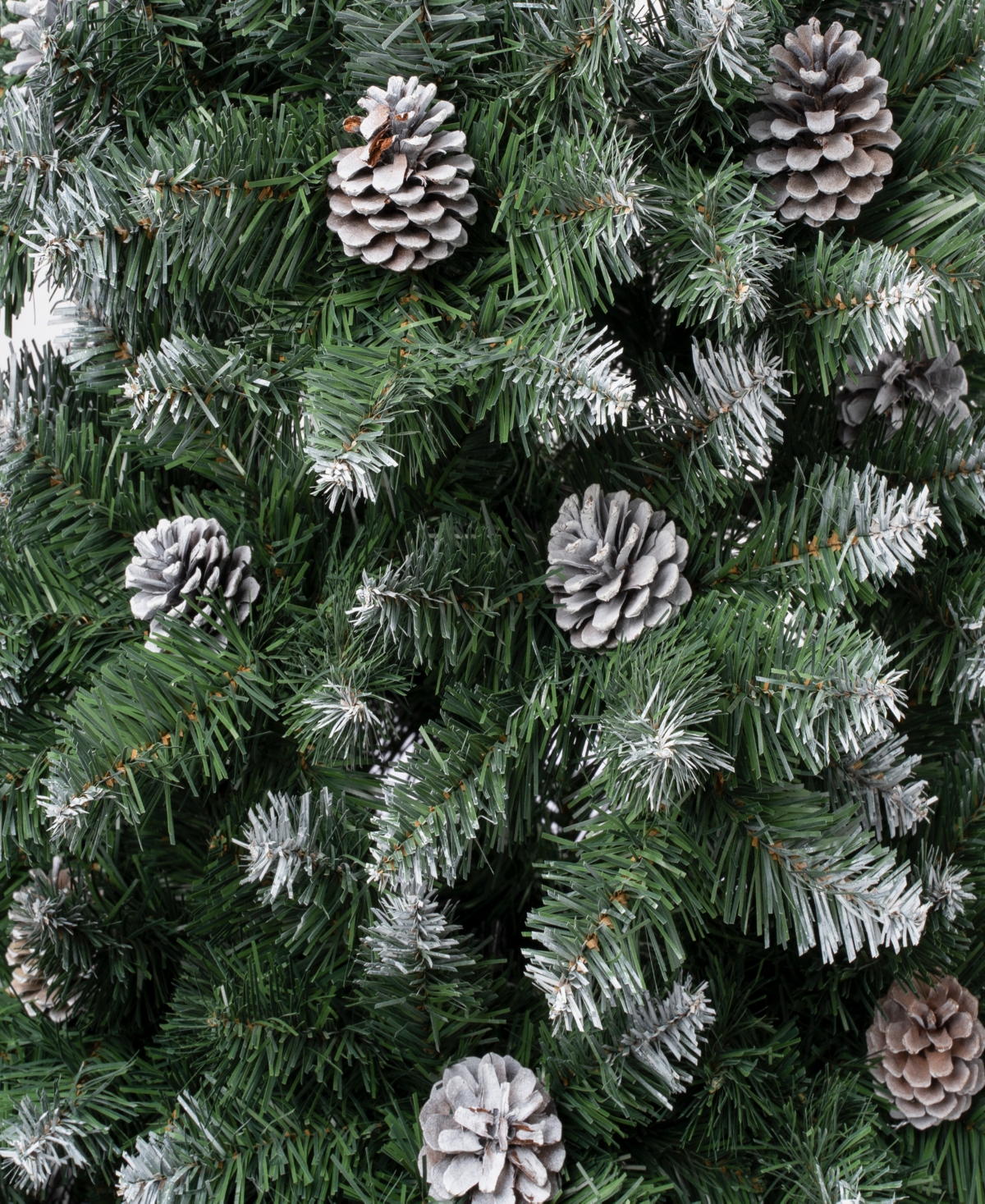 National Tree Company 6 Ft. Oakley Hills Snow Hinged Tree With 53 Pine Cones In Green