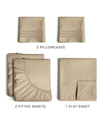 5 Piece 100% Cotton 400 Thread Count Sheet Set - Split King