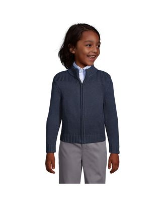 Boys Cotton Modal Zip Front Cardigan Sweater