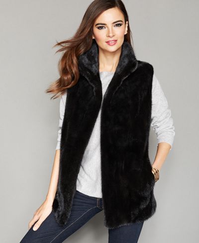 The Fur Vault Stand-Collar Mink Fur Vest