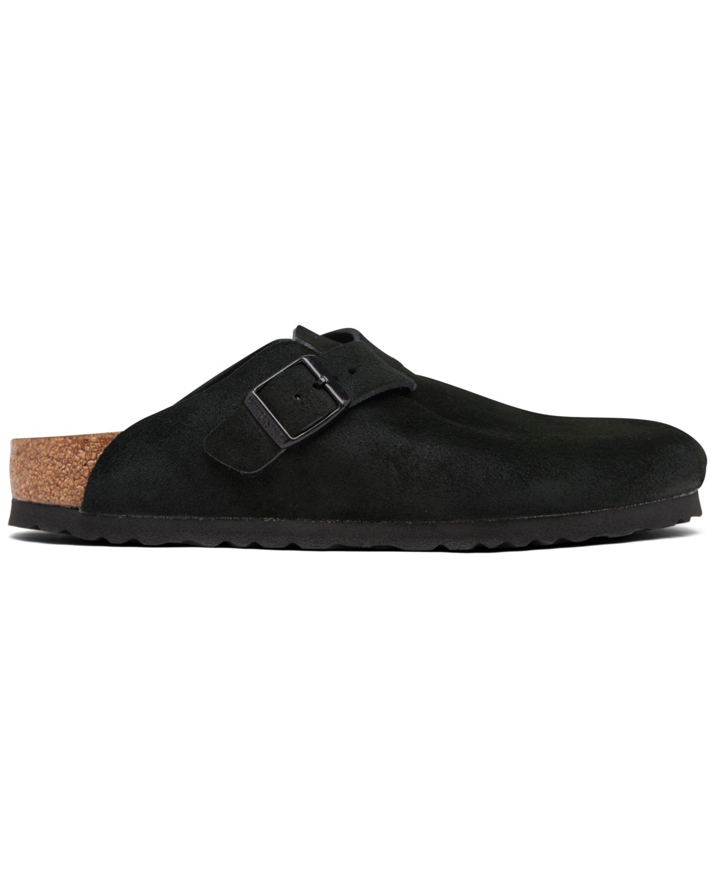 Женские сабо Birkenstock Boston Soft Footbed Suede, цвет: Чёрный — фото 2