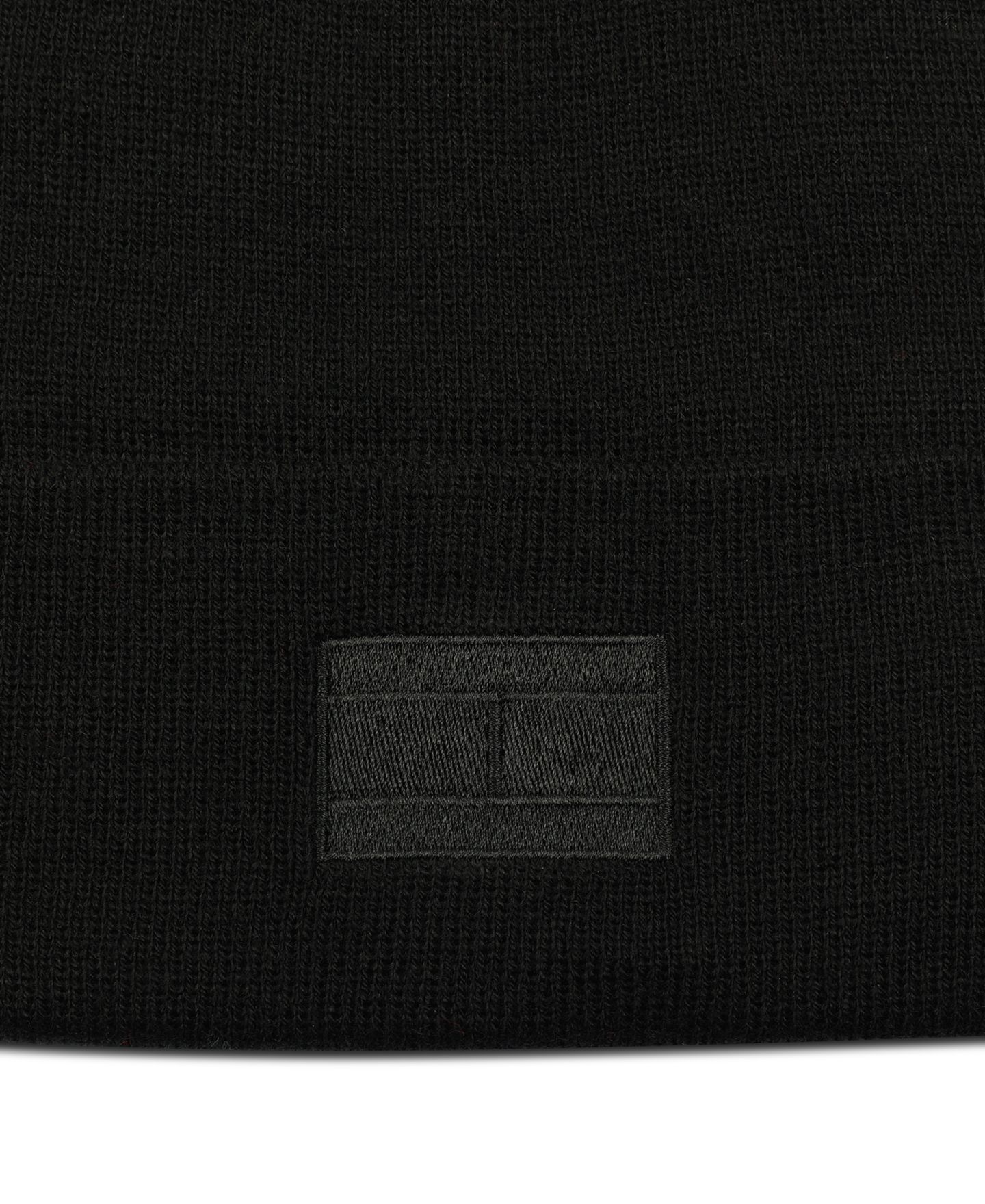 Мужская шапка Tommy Hilfiger Ghost Logo Embroidered Beanie, цвет: Чёрный — фото 3