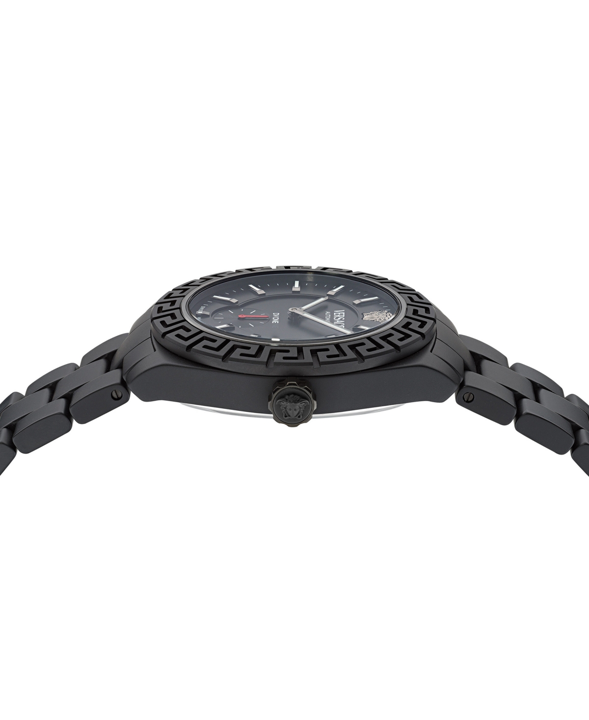 Shop Versace Men's Swiss Automatic Matte Black Ceramic Bracelet Watch 43mm