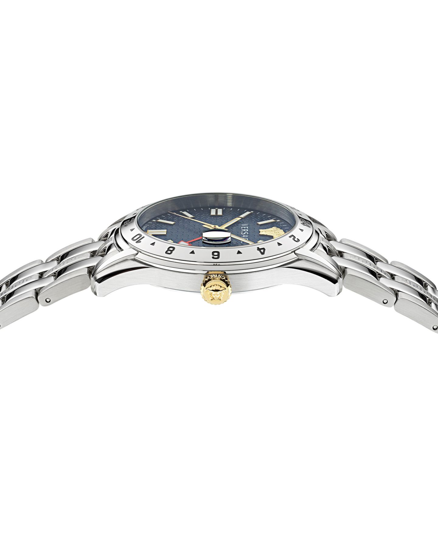Мужские часы Versace Swiss Greca Time GMT Stainless Steel Bracelet Watch 41mm — фото 2