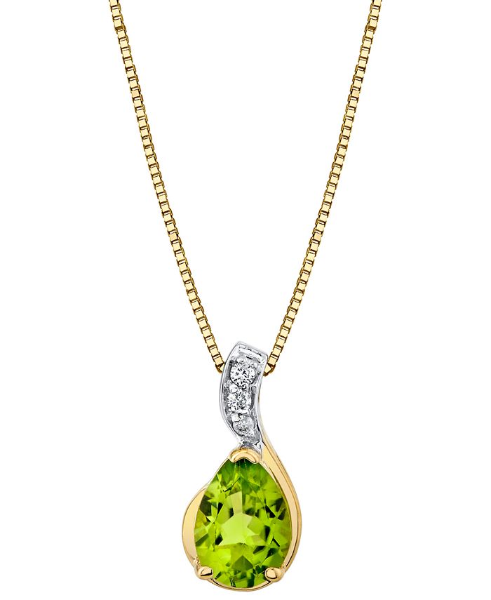 Macys sale peridot necklace