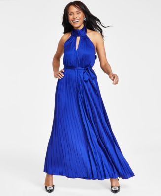 I.N.C. International Concepts Women's Halter Pleated Maxi Dress, Created  for Macy's - Macy's