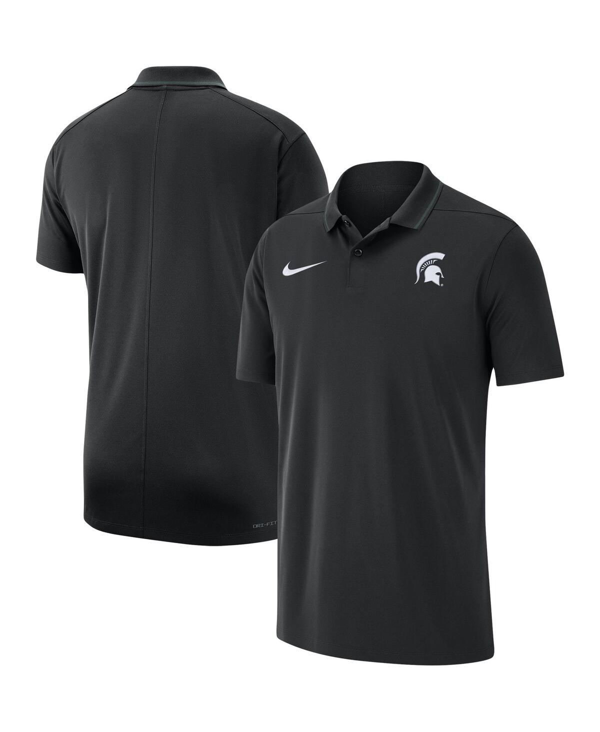 Men's Nike Black Michigan State Spartans 2023 Coaches Performance Polo Shirt - Black