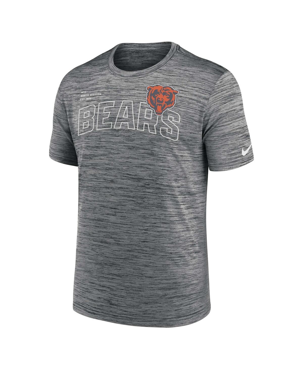 Shop Nike Men's  Anthracite Chicago Bears Big And Tall Velocity Performance T-shirt
