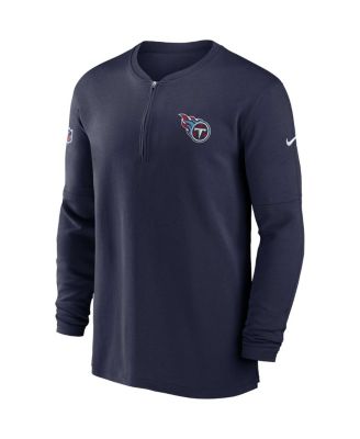 Men's Navy Tennessee Titans 2023 Sideline Performance Long Sleeve Quarter-Zip Top