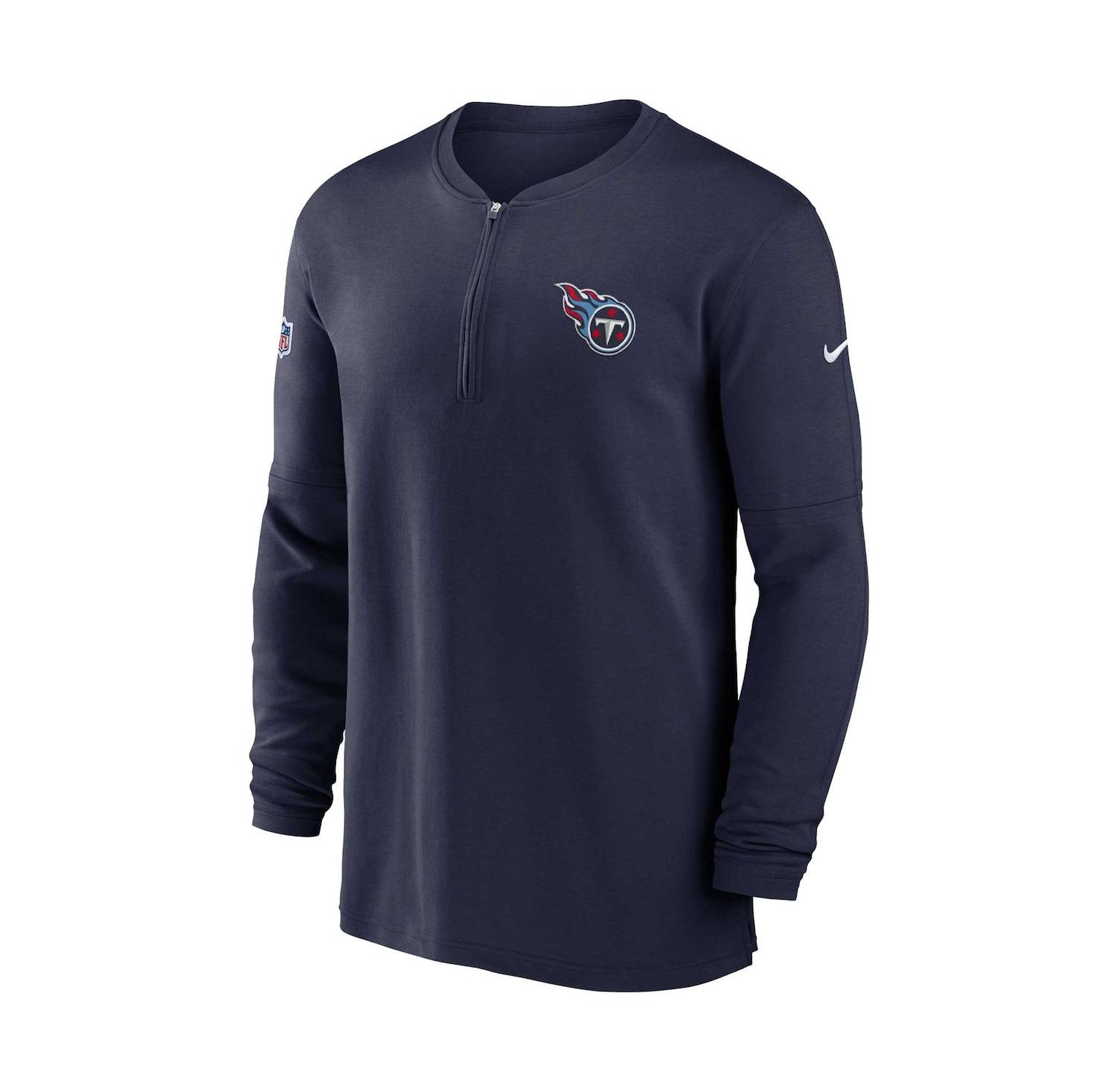 Men's Navy Tennessee Titans 2023 Sideline Performance Long Sleeve Quarter-Zip Top
