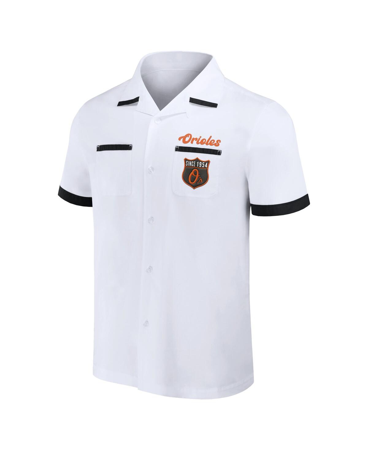 Men's Darius Rucker Collection by Fanatics White Baltimore Orioles Bowling Button-Up Shirt