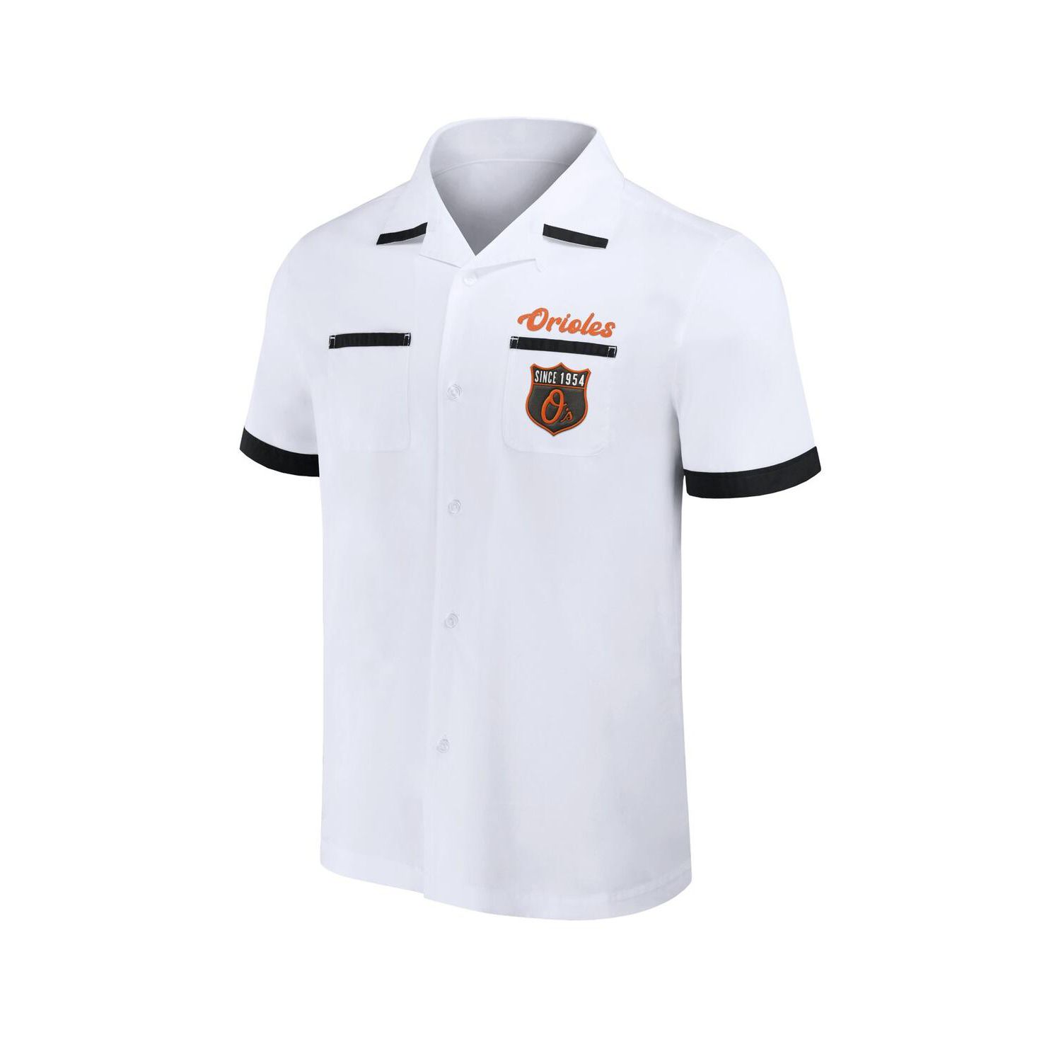 Men's Darius Rucker Collection by White Baltimore Orioles Bowling Button-Up Shirt