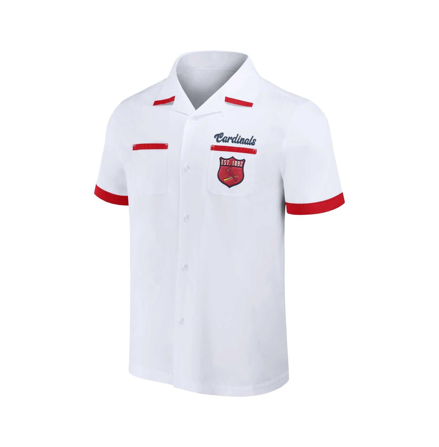 Мужская рубашка Fanatics Darius Rucker Collection by White St. Louis Cardinals Bowling Button-Up — фото 3