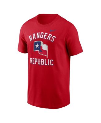 Men's Red Texas Rangers Lone Star Flag Hometown T-shirt