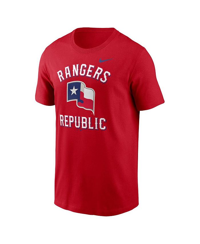 Nike Men's Red Texas Rangers Lone Star Flag Hometown T-shirt - Macy's