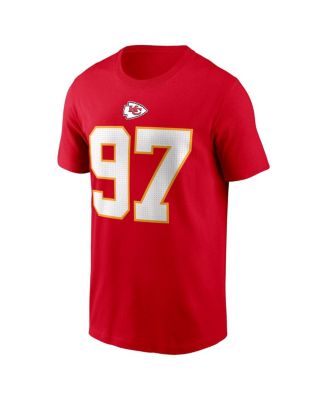 Men's Felix Anudike-Uzomah Red Kansas City Chiefs 2023 NFL Draft First Round Pick Player Name and Number T-shirt